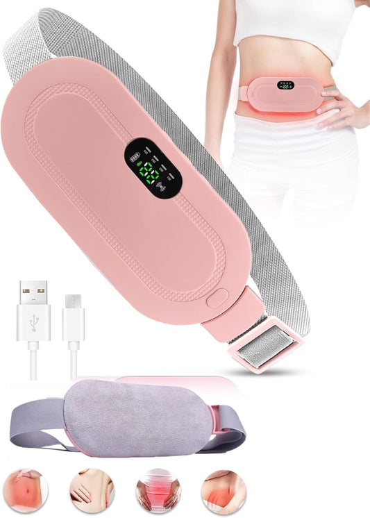 Fast Relief from Period Cramps & Lower Back Pain — Heating Pad + Massager
