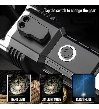 8 in 1 Safety Hammer Flashlight Rechargeable Treasure
