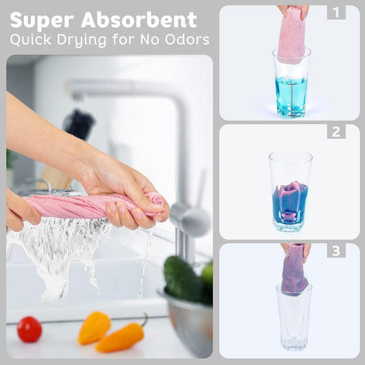 Reusable Kitchen Cleaning Cloth Roll | Absorbent Microfiber Towels